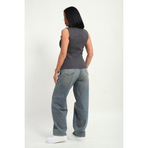 Майка женская №19137 кашкорсе (р-ры: 46-56) серый