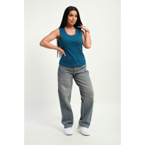 Майка женская №19137 кашкорсе (р-ры: 46-56) морская волна