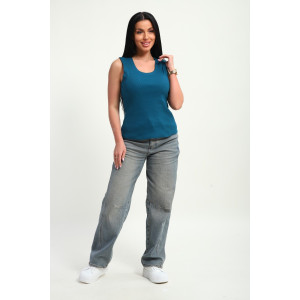 Майка женская №19137 кашкорсе (р-ры: 46-56) морская волна