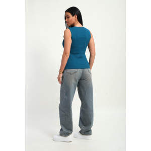 Майка женская №19137 кашкорсе (р-ры: 46-56) морская волна