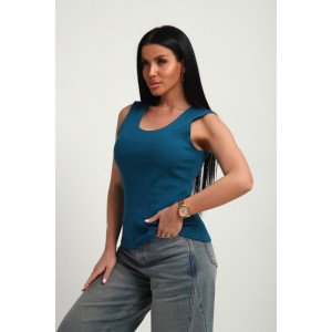 Майка женская №19137 кашкорсе (р-ры: 46-56) морская волна