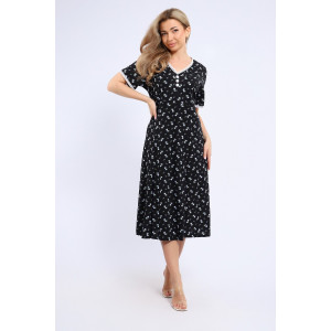 Платье женское №057 кулирка (р-ры: 48-62) черный Платье женское №057 кулирка (р-ры: 48-62) черный