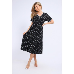 Платье женское №057 кулирка (р-ры: 48-62) черный Платье женское №057 кулирка (р-ры: 48-62) черный