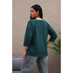 Туника женская №29537 кулирка (р-ры: 50-60) изумрудный