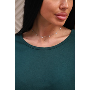 Туника женская №29537 кулирка (р-ры: 50-60) изумрудный