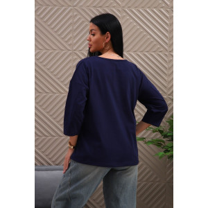 Туника женская №29537 кулирка (р-ры: 50-60) темно-синий Туника женская №29537 кулирка (р-ры: 50-60) темно-синий