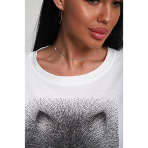 Футболка женская №85667 кулирка (р-ры: 46-56) белый