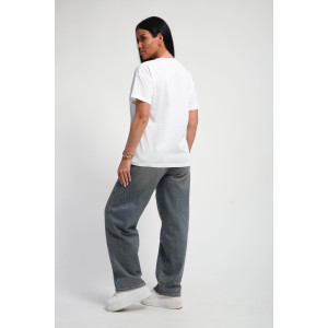 Футболка женская №85667 кулирка (р-ры: 46-56) белый