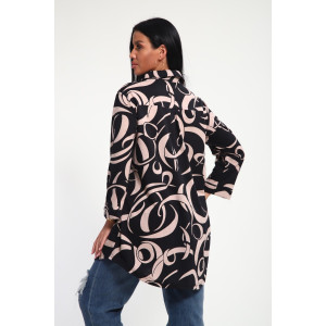 Рубашка-туника женская №29026 кулирка (р-ры: 46-64) черный