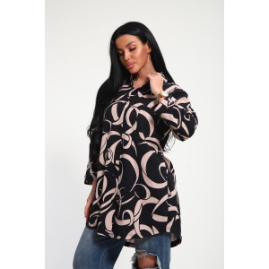 Рубашка-туника женская №29026 кулирка (р-ры: 46-64) черный