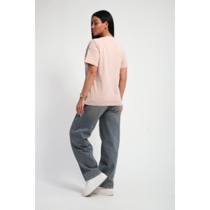 Футболка женская №85660 кулирка (р-ры: 46-56) бежевый