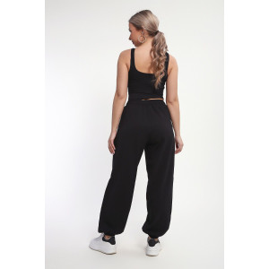 Брюки женские №85039 кулирка с лайкрой пенье (р-ры: 46-60) черный