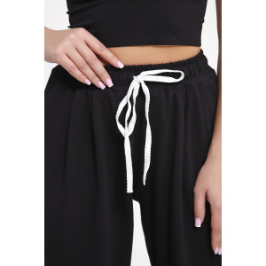 Брюки женские №85039 кулирка с лайкрой пенье (р-ры: 46-60) черный