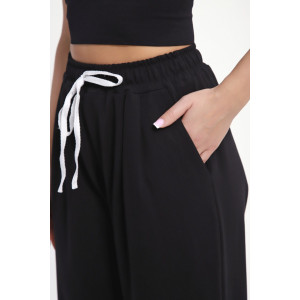 Брюки женские №85039 кулирка с лайкрой пенье (р-ры: 46-60) черный