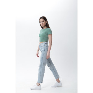 Топ женский №00002 рибана (последний размер) фисташка 42 Топ женский №00002 рибана (последний размер) фисташка 42