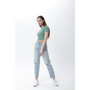 Топ женский №00002 рибана (последний размер) фисташка 42 Топ женский №00002 рибана (последний размер) фисташка 42