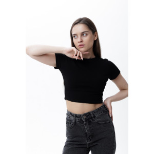 Топ женский №00002 рибана (последний размер) черный 50 Топ женский №00002 рибана (последний размер) черный 50