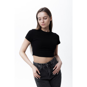 Топ женский №00002 рибана (последний размер) черный 50 Топ женский №00002 рибана (последний размер) черный 50