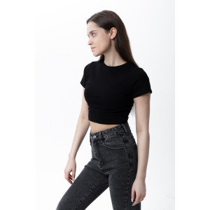 Топ женский №00002 рибана (последний размер) черный 50 Топ женский №00002 рибана (последний размер) черный 50