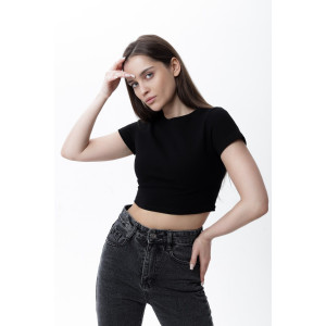 Топ женский №00002 рибана (последний размер) черный 50 Топ женский №00002 рибана (последний размер) черный 50