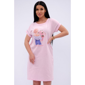 Сорочка женская "Пионы" кулирка (р-ры: 44-52)