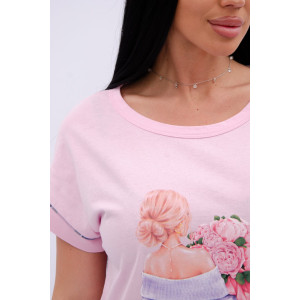 Сорочка женская "Пионы" кулирка (р-ры: 44-52)