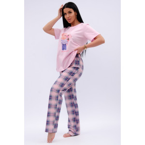 Пижама женская "Букет" кулирка (р-ры: 50-60)