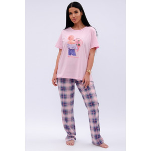 Пижама женская "Букет" кулирка (р-ры: 50-60)