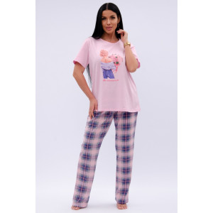 Пижама женская "Букет" кулирка (р-ры: 50-60)
