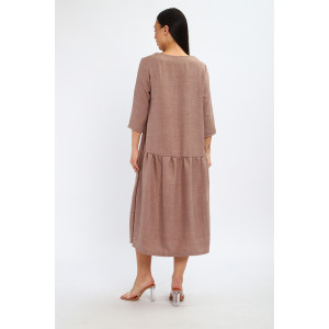 Платье женское П3187.2 искусственный лен (р-ры: 48-62)