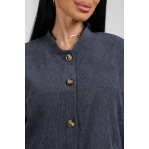 Бомбер женский 2167/1 вельвет (р-ры: 48-58) серый