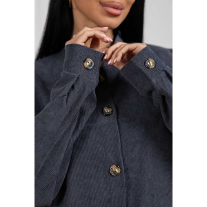 Бомбер женский 2167/1 вельвет (р-ры: 48-58) серый