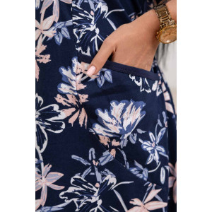 Халат женский 1683/12 кулирка (р-ры: 48-62) синий-2