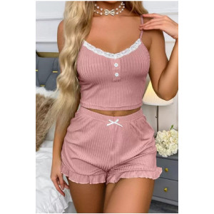 Пижама женская №83502 лапша (последний размер) розовый 42-44