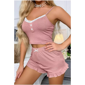 Пижама женская №83502 лапша (последний размер) розовый 42-44