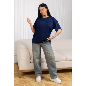 Футболка женская 2159/3 вискоза (р-ры: 48-58) синий