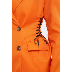 Жакет женский №31952 костюмная ткань (последний размер) оранжевый 48