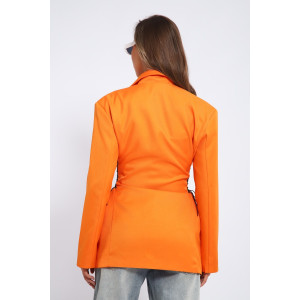 Жакет женский №31952 костюмная ткань (последний размер) оранжевый 48