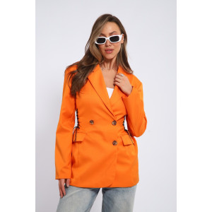 Жакет женский №31952 костюмная ткань (последний размер) оранжевый 48