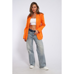 Жакет женский №31952 костюмная ткань (последний размер) оранжевый 48