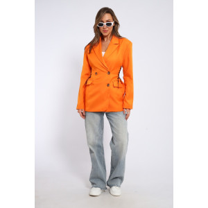 Жакет женский №31952 костюмная ткань (последний размер) оранжевый 48