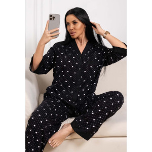 Костюм двойка женский 2171 кулирка (р-ры: 48-58) черный Костюм двойка женский 2171 кулирка (р-ры: 48-58) черный