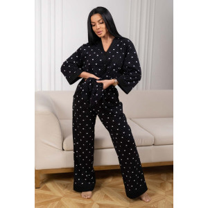 Костюм двойка женский 2171 кулирка (р-ры: 48-58) черный Костюм двойка женский 2171 кулирка (р-ры: 48-58) черный