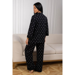 Костюм двойка женский 2171 кулирка (р-ры: 48-58) черный Костюм двойка женский 2171 кулирка (р-ры: 48-58) черный