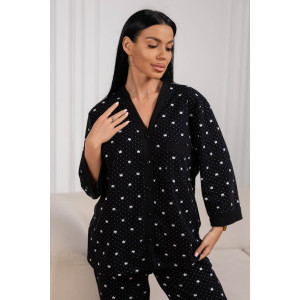 Костюм двойка женский 2171 кулирка (р-ры: 48-58) черный Костюм двойка женский 2171 кулирка (р-ры: 48-58) черный