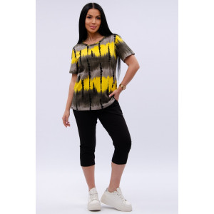 Костюм двойка женский "Азалия 3" кулирка (р-ры: 48-60) жёлтый