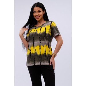 Костюм двойка женский "Азалия 3" кулирка (р-ры: 48-60) жёлтый