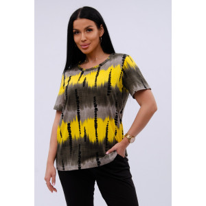 Костюм двойка женский "Азалия 3" кулирка (р-ры: 48-60) жёлтый