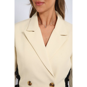 Жакет женский №31952 костюмная ткань (последний размер) бежевый 46