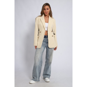 Жакет женский №31952 костюмная ткань (последний размер) бежевый 46